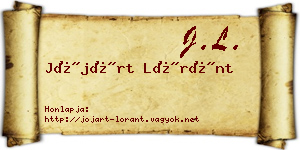 Jójárt Lóránt névjegykártya