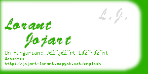 lorant jojart business card