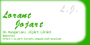 lorant jojart business card